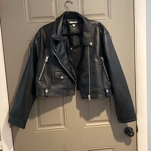 Top shop Cropped “Leather” Jacket